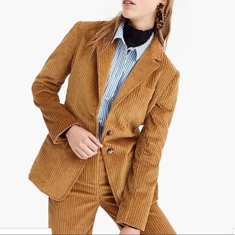J. Crew Blazer Camel Corduroy Women’s  Size 8 Tall